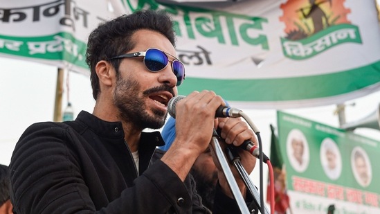 Actor Deep Sidhu stated that the national flag was not removed from the flagpole at the Red Fort and that nobody raised a question over the country's unity and integrity.(PTI File Photo)