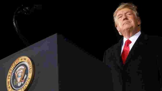 A file photo of former US President Donald Trump at a campaign rally in Dalton, Georgia, US(Reuters File Photo ) A file photo of former US President Donald Trump at a campaign rally in Dalton, Georgia, US(Reuters File Photo )