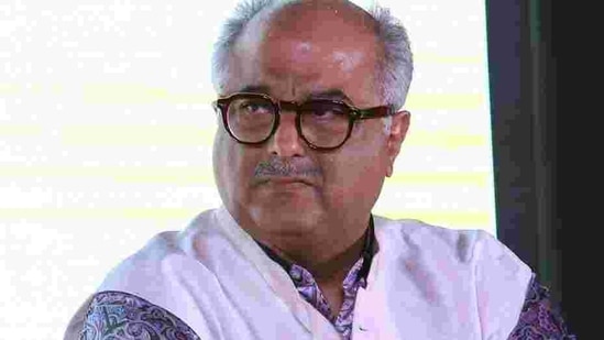 Boney Kapoor during the launch of a book on late actress Sridevi.(IANS) Boney Kapoor during the launch of a book on late actress Sridevi.(IANS)
