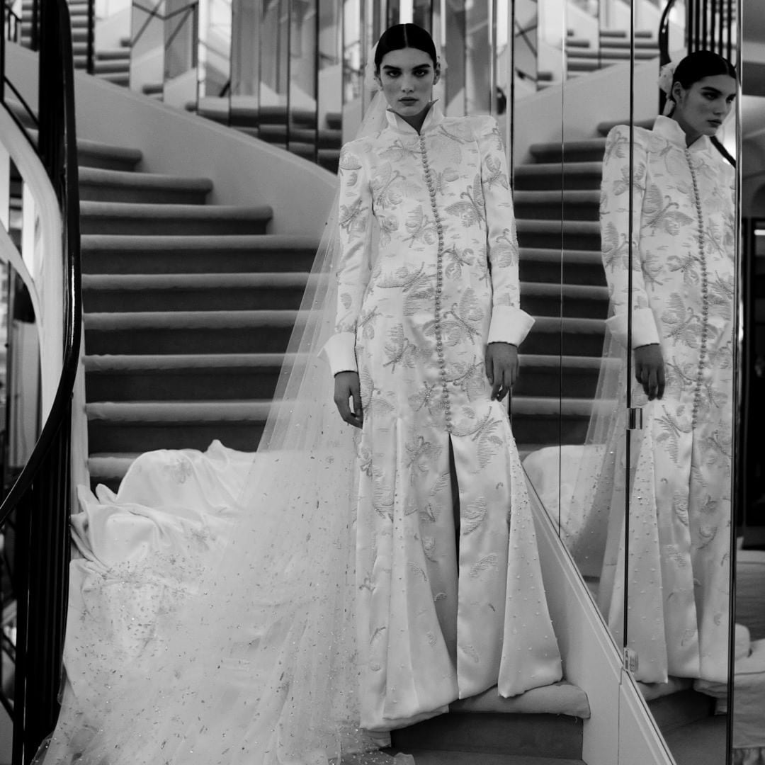 Family portraits before the show — model Lola Nicon in a look from the upcoming CHANEL Spring-Summer 2021 Haute Couture collection. Part of a series photographed by Anton Corbijn in the Haute Couture Salons at 31 rue Cambon in Paris. (Photo: Instagram/ChanelOfficial) Family portraits before the show — model Lola Nicon in a look from the upcoming CHANEL Spring-Summer 2021 Haute Couture collection. Part of a series photographed by Anton Corbijn in the Haute Couture Salons at 31 rue Cambon in Paris. (Photo: Instagram/ChanelOfficial)
