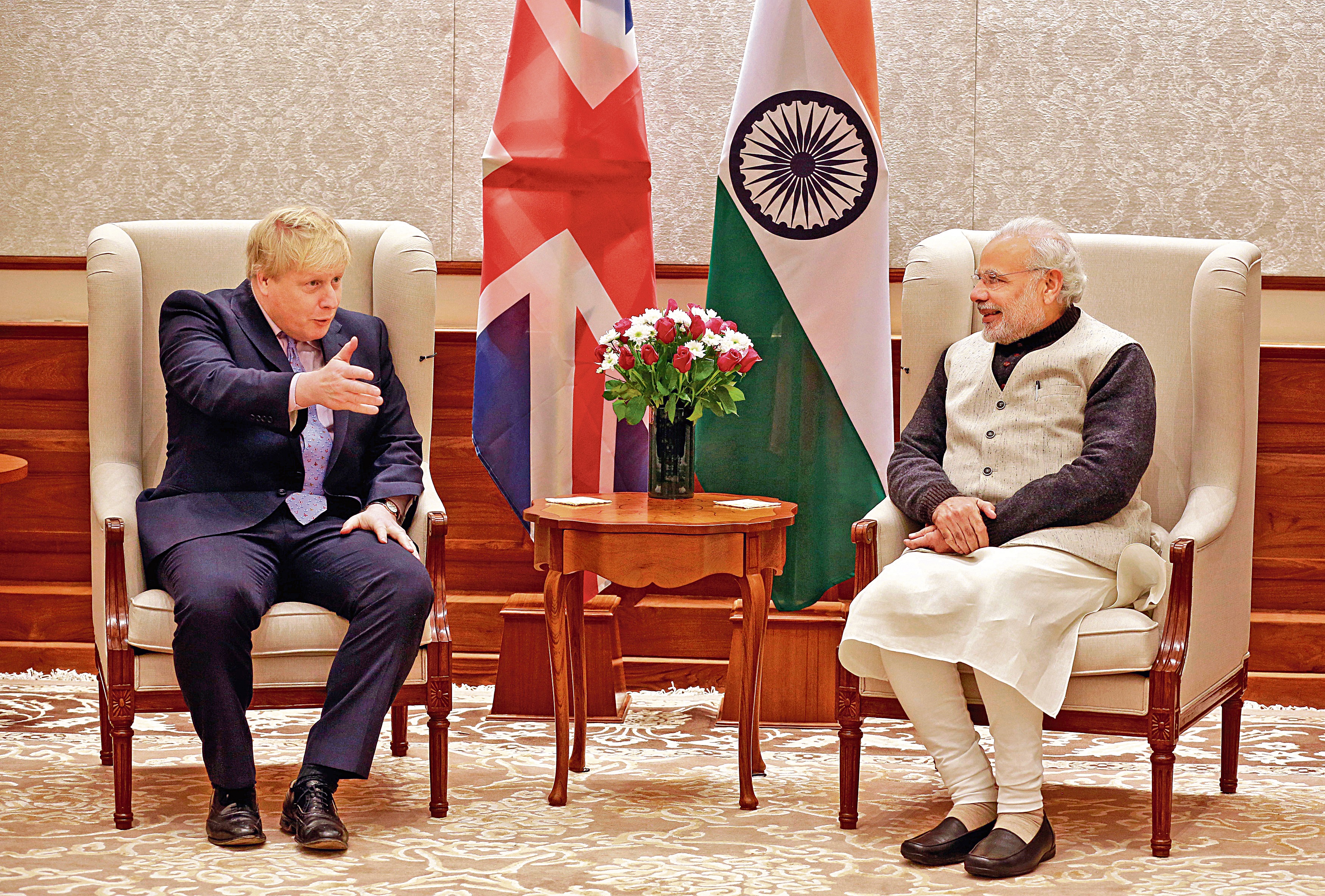 File photo of Prime Minister Narendra Modi with his UK counterpart Boris Johnson. (MINT_PRINT) File photo of Prime Minister Narendra Modi with his UK counterpart Boris Johnson. (MINT_PRINT)