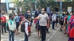 Thermal screening of students at Karad Municipal School. Thermal screening of students at Karad Municipal School.
