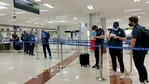 England Cricket team and staff arrive at Chennai Airport on Wednesday. The first Test of the four-match series between India and England will begin on 5th February at MA Chidambaram Stadium in Chennai. (ANI Photo) England Cricket team and staff arrive at Chennai Airport on Wednesday. The first Test of the four-match series between India and England will begin on 5th February at MA Chidambaram Stadium in Chennai. (ANI Photo)