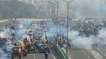 83 police personnel were injured, with several public and private properties being damaged in this act of vandalism by the rioting mob, said the Delhi Police in a release.(PTI) 83 police personnel were injured, with several public and private properties being damaged in this act of vandalism by the rioting mob, said the Delhi Police in a release.(PTI)