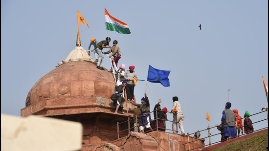 India is witnessing an economic transition, social change, the rise of Hindutva and increasing support for a strong Centre. The attempt to hoist a flag at the Red Fort is a symbol of the battle over the nature of the State (PTI) India is witnessing an economic transition, social change, the rise of Hindutva and increasing support for a strong Centre. The attempt to hoist a flag at the Red Fort is a symbol of the battle over the nature of the State (PTI)
