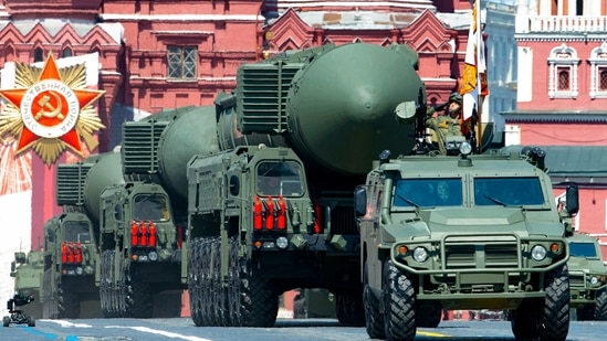 FILE - In this file photo taken on Wednesday, June 24, 2020, Russian RS-24 Yars ballistic missiles roll in Red Square during the Victory Day military parade marking the 75th anniversary of the Nazi defeat in Moscow, Russia. Russia and the United States exchanged documents Tuesday Jan. 26, 2021, to extend the New START nuclear treaty, their last remaining arms control pact, the Kremlin said. The Kremlin readout of a phone call between U.S. President Joe Biden and Russian President Vladimir Putin said they voiced satisfaction with the move. (AP Photo/Alexander Zemlianichenko, File)(AP) FILE - In this file photo taken on Wednesday, June 24, 2020, Russian RS-24 Yars ballistic missiles roll in Red Square during the Victory Day military parade marking the 75th anniversary of the Nazi defeat in Moscow, Russia. Russia and the United States exchanged documents Tuesday Jan. 26, 2021, to extend the New START nuclear treaty, their last remaining arms control pact, the Kremlin said. The Kremlin readout of a phone call between U.S. President Joe Biden and Russian President Vladimir Putin said they voiced satisfaction with the move. (AP Photo/Alexander Zemlianichenko, File)(AP)