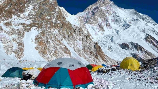 The base camp of Mt K2 during the summit expedition. In 1953, Tenzing Norgay Sherpa achieved international recognition when he completed the first summit of Everest with New Zealand mountaineer Edmund Hillary. But in the following decades, only four other Nepalese have claimed first summits of the 14 peaks above 8,000 metres.(Seven Summit Treks / AFP)