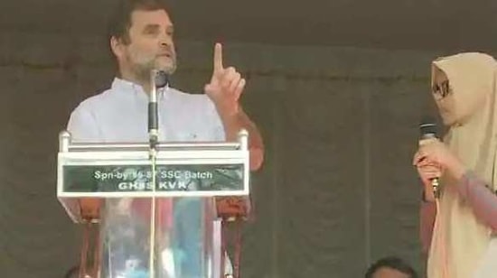 File photo of Fatima Safa, during Rahul Gandhi's previous visit to Kerala in 2019.(ANI Photo) File photo of Fatima Safa, during Rahul Gandhi's previous visit to Kerala in 2019.(ANI Photo)