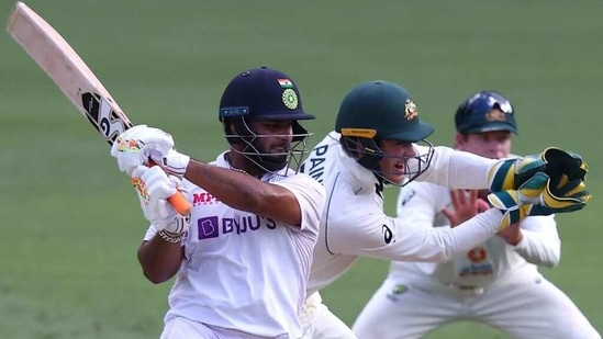 Rishabh Pant bats against Australia