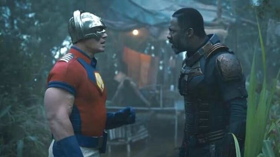 John Cena and Idris Elba in a still from The Suicide Squad. 