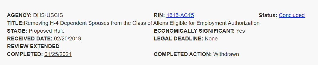 Snapshot from OIRA website