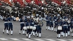 Air Force, Army and Navy bands performing during the full dress rehearsals on January 27 for the Beating Retreat.(Raj K Raj / HT Photo) Air Force, Army and Navy bands performing during the full dress rehearsals on January 27 for the Beating Retreat.(Raj K Raj / HT Photo)