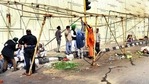 Farmers remove tents from a protest site at the Ghazipur border on Wednesday.(Sakib Ali/HT Photos) Farmers remove tents from a protest site at the Ghazipur border on Wednesday.(Sakib Ali/HT Photos)
