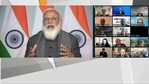 PM Modi virtually addressing the Davos Dialogue on Thursday.(ANI Photo) PM Modi virtually addressing the Davos Dialogue on Thursday.(ANI Photo)