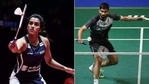 Indian shuttler PV Sindhu (R) and Kidambi Srikanth (L)(HT Collage)