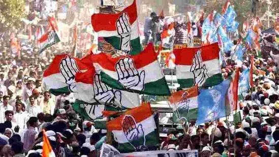 Congress flags waves at rallies