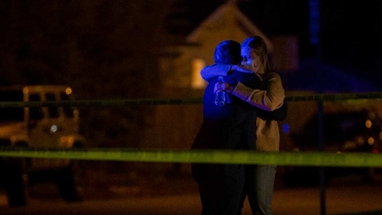 A man and a woman embrace as Austin police officers and members of SWAT work the scene of a suspected hostage situation at a doctor's office in Austin, Texas. ( AP Photo) A man and a woman embrace as Austin police officers and members of SWAT work the scene of a suspected hostage situation at a doctor's office in Austin, Texas. ( AP Photo)