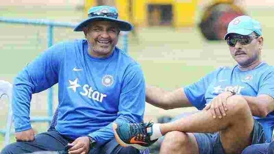 Bharat Arun and Ravi Shastri(Twitter) Bharat Arun and Ravi Shastri(Twitter)