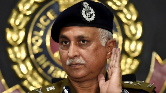 New Delhi: Delhi Police Commissioner SN Shrivastava during a press conference, in New Delhi, Wednesday, Jan 27, 2021.(PTI)