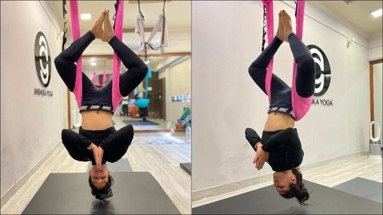 Tejasswi Prakash stays fit with aerial yoga: Benefits of this exercise