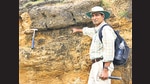 Prasad at a dig site in Ariyalur, Tamil Nadu. “My most exciting find has been a 66-million-year-old fossil of the first cretaceous mammal that lived in the Deccan volcanic province,” he says. Prasad at a dig site in Ariyalur, Tamil Nadu. “My most exciting find has been a 66-million-year-old fossil of the first cretaceous mammal that lived in the Deccan volcanic province,” he says.