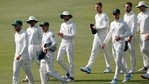 South Africa's skipper Quinton de Kock, third from left, with teammates leaves the field on end of the first cricket test match between Pakistan and South Africa at the National Stadium, in Karachi, Pakistan, Friday, Jan. 29, 2021.(AP) South Africa's skipper Quinton de Kock, third from left, with teammates leaves the field on end of the first cricket test match between Pakistan and South Africa at the National Stadium, in Karachi, Pakistan, Friday, Jan. 29, 2021.(AP)