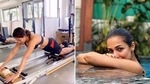 Malaika Arora does pilates(Instagram story/ namratapurohit ) Malaika Arora does pilates(Instagram story/ namratapurohit )