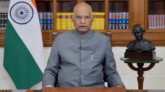 President Ram Nath Kovind addresses to the nation on the eve of 72nd Republic Day, in New Delhi on Monday. (ANI Photo)