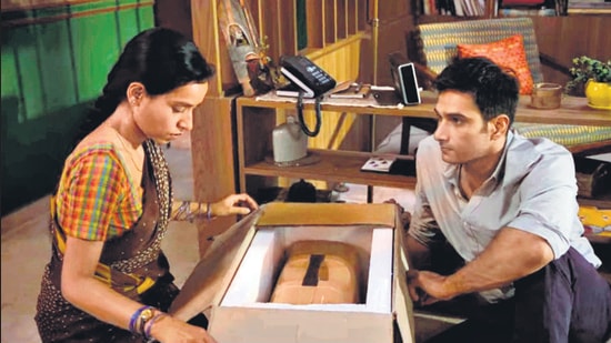 In Rohena Gera’s delicately crafted Sir, Tillotama Shome plays a maid who dreams of starting her own tailoring business. Here, her employer has just given her a sewing machine as a gift.