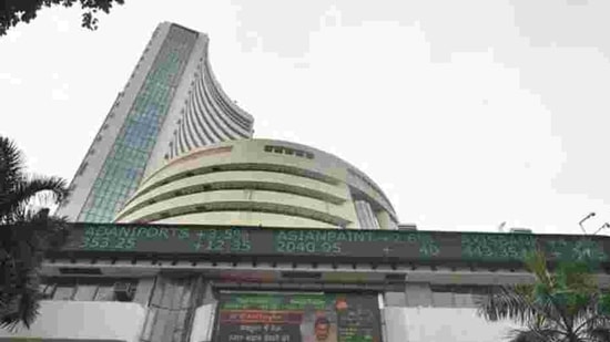 The 30-share Sensex closed 588.59 points or 1.26 per cent lower at 46,285.77 -- taking the six-session aggregate loss to 3,506.35 points or 7.04 per cent. Intra-day, the index swung 1,263.20 points. (PTI photo) The 30-share Sensex closed 588.59 points or 1.26 per cent lower at 46,285.77 -- taking the six-session aggregate loss to 3,506.35 points or 7.04 per cent. Intra-day, the index swung 1,263.20 points. (PTI photo)