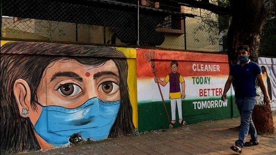 A mural in Nerul conveys the message of cleanliness. (Bachchan Kumar/HT) A mural in Nerul conveys the message of cleanliness. (Bachchan Kumar/HT)