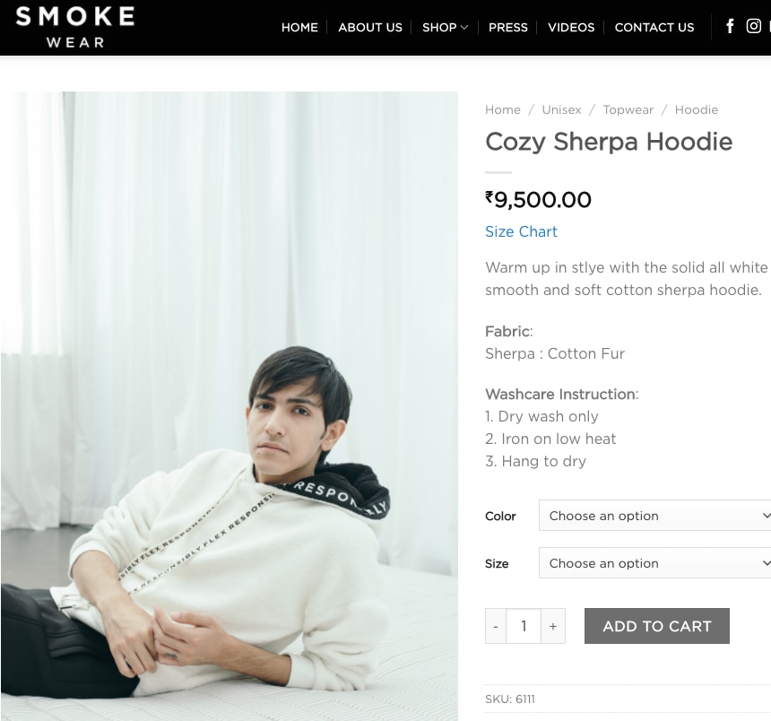 Sara's hoodie is worth ₹9,500(smokewear.in) Sara's hoodie is worth ₹9,500(smokewear.in)
