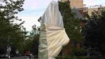 Mahatma Gandhi’s statue outside the Indian Embassy in Washington DC desecrated by protesters.(Twitter/ANI) Mahatma Gandhi’s statue outside the Indian Embassy in Washington DC desecrated by protesters.(Twitter/ANI)