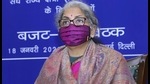 Union finance mnister Nirmala Sitharaman chairs a pre-budget meeting with States and UT's ministers at north Block, in New Delhi, Monday, Jan. 18, 2021. (PTI Photo) (PTI01_18_2021_000116A) (PTI) Union finance mnister Nirmala Sitharaman chairs a pre-budget meeting with States and UT's ministers at north Block, in New Delhi, Monday, Jan. 18, 2021. (PTI Photo) (PTI01_18_2021_000116A) (PTI)