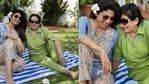 Shilpa Shetty with her mother-in-law. 