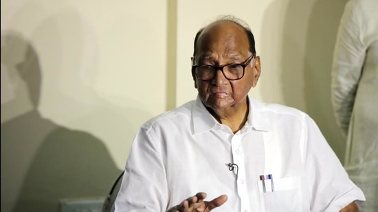 NCP chief and Union agricultural minister Sharad Pawar attended an all-party meeting with Prime Minister Narendra Modi. (HT FILE)