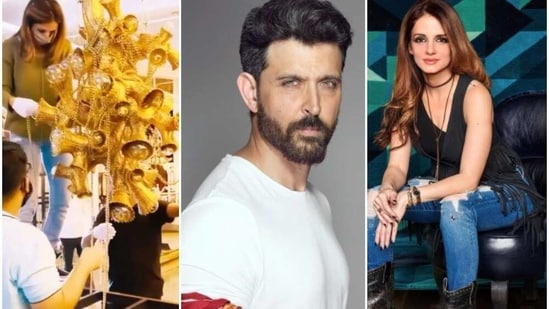 Hrithik Roshan praised ex-wife Sussanne Khan's creativity as she shared a glimpse of her work. 
