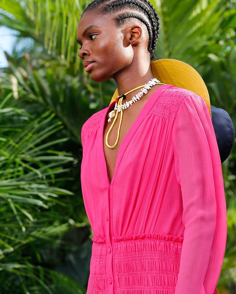 Model in Jason Wu beaded jewellery (Instagram) Model in Jason Wu beaded jewellery (Instagram)