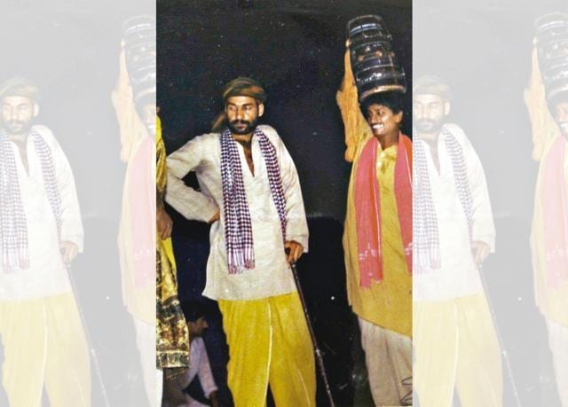 Pankaj with Sunil Bihari, an actor with whom he did a play called Panchlait Pankaj with Sunil Bihari, an actor with whom he did a play called Panchlait