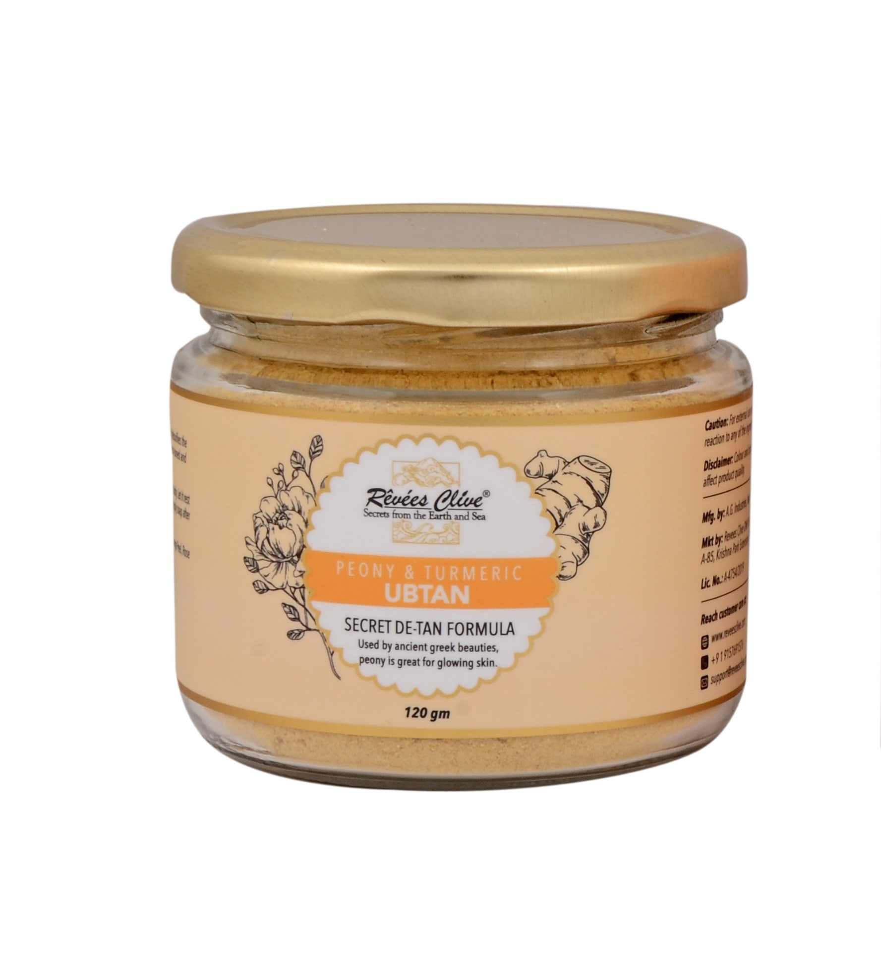 The Peony & Turmeric Ubtan by Reeves Clive helps get rid of stubborn tans The Peony & Turmeric Ubtan by Reeves Clive helps get rid of stubborn tans