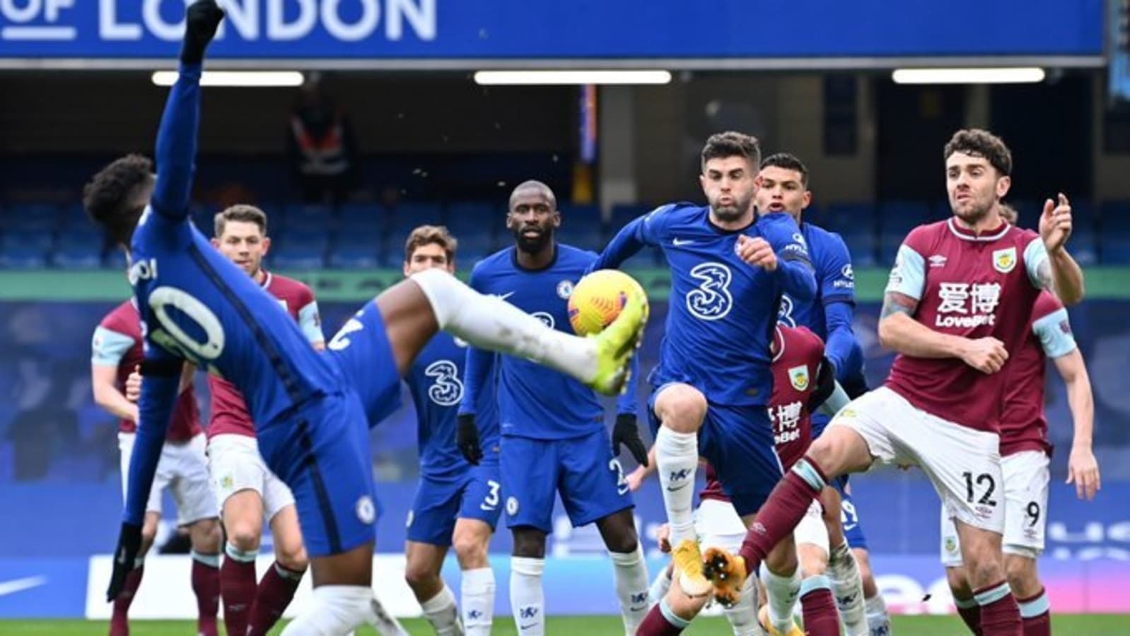 Chelsea beats Burnley 2-0 in EPL to give Tuchel 1st win