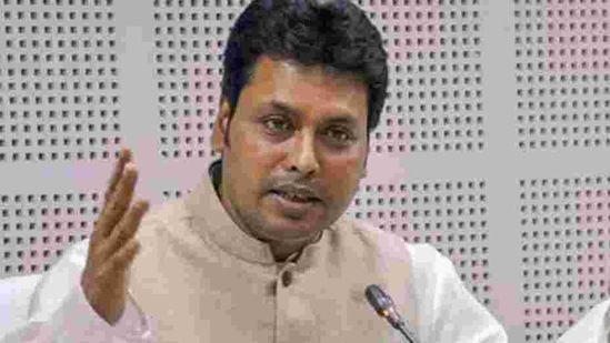 Tripura chief minister Biplab Kumar Deb. (File photo.) Tripura chief minister Biplab Kumar Deb. (File photo.)