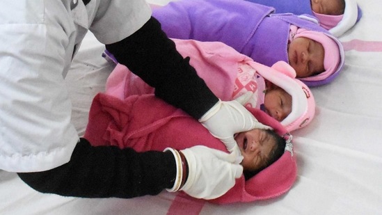 Around 12,000 to 13,000 deliveries are recorded in Bhiwandi town in a year, of which 3,000 to 4,000 are non- institutional, BNMC's health officer Dr K R Kharat said.(PTI Photo. Representative image) Around 12,000 to 13,000 deliveries are recorded in Bhiwandi town in a year, of which 3,000 to 4,000 are non- institutional, BNMC's health officer Dr K R Kharat said.(PTI Photo. Representative image)