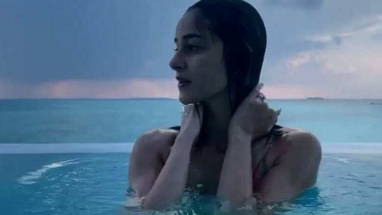 Ananya Panday in a still from the video. 