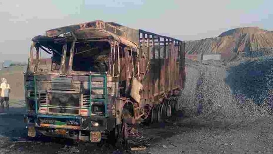 Maoists allegedly set a truck and two tractors on fire early Sunday.(Representational image/HT Photo)