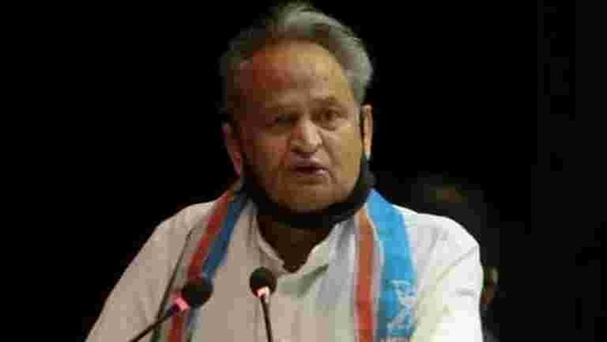 Addressing media persons, Gehlot said the scheme will cover two-thirds of the total population of the state. (HT Photo)