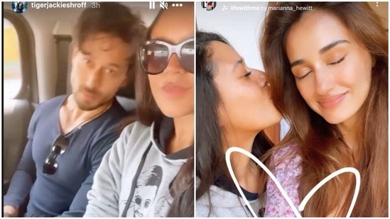 Tiger Shroff, Krishna and Disha Patani seem to be hanging out together.