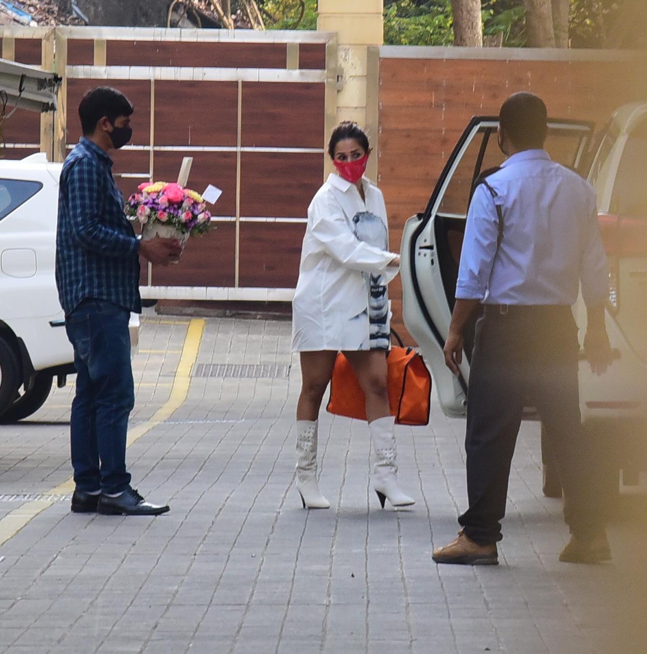 Malaika Arora at her sisters home. Malaika Arora at her sisters home.