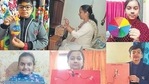 The students performed various experiments during the online classes.(HT) The students performed various experiments during the online classes.(HT)