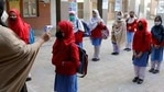 Schools in Jammu's summer division reopened for classes 9 and 12 on Monday, after 10 months of coronavirus-induced shutdown.(AP File/Representative) Schools in Jammu's summer division reopened for classes 9 and 12 on Monday, after 10 months of coronavirus-induced shutdown.(AP File/Representative)